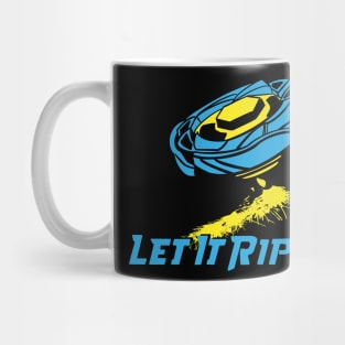 beyblade blue / yellow Mug